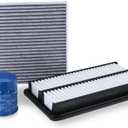 15400-PLM-A02 Oil Filter & 17220-5J6-A10 Engine Air Filter & 80292-SDA-A01 Cabin Air Filter Fit for 2016-2022 Honda Pilot 3.5L, 2019-2025 Passport 3.5L, 2017-2025 Ridgeline 3.5L
