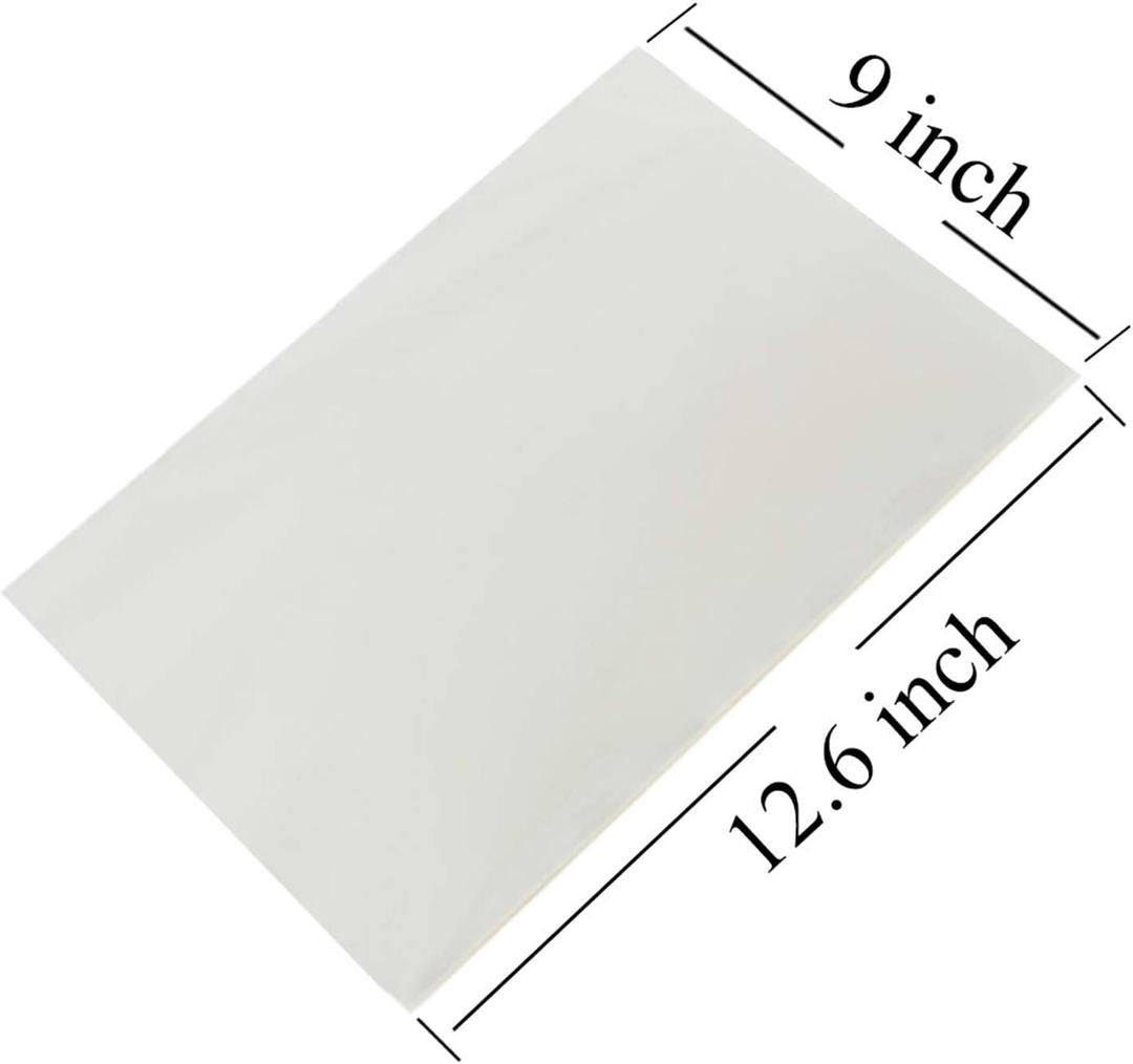 50/100/200 sheets Count Edible Rectangle Rice and Wafer Paper,9x12.6 inches for candy packaging or food decoration (100)