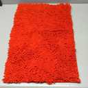 vctops Christmas Red Plush Chenille Bath Rugs 16"x24" Extra Soft and Absorbent Microfiber Shag Rug, Non-Slip Runner Carpet for Tub Bathroom Shower Mat (Red, 16"x24")