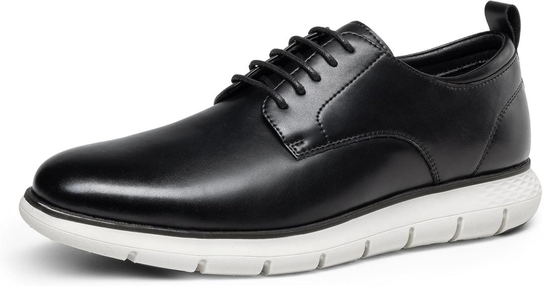 Bruno Marc Men's Casual Dress Sneakers Formal Business Shoes, All-Day Comfort Lightweight Cushioning Oxfords Crossflex CrestLite, 10.5, Black