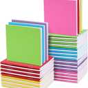 Paper Junkie 48 Pack Colorful Mini Blank Books, Bulk Pocket Sized Notebooks for Kids, 4x4 In Small Notepads Journals for Drawing Writing (6 Colors)