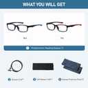 LKEYE Sport Reading Glasses Men Photochromic Lens Blue Light Blocking Computer Reader Wide Style Spring Hinge Eyeglass LK6082