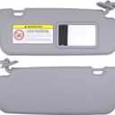 2Pcs Gray Driver and Passenger Side Sun Visor for Hyundai Accent 2011-2015