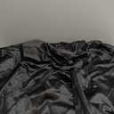 AOSHABABI Women's Cocktail Dresses Elegant Black Satin V-Neck Pleated Slit Mermaid Evening Dresses for Wedding Guest (Large)