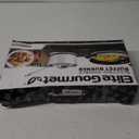 Elite Gourmet EDB-302BF# Countertop Double Cast Iron Burner, 1500 Watts Electric Hot Plate, Temperature Controls, Power Indicator Lights, Easy to Clean, Black