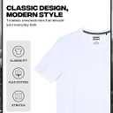 DKNY Soft Cotton T-Shirt for Men - Plain Casual & Dress Crew Neck Tee, Comfortable Premium Classic Fit Mens Tshirt (White, XL)
