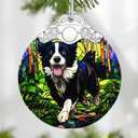 Loyal Border Collie Stained Glass Ornament, Christmas Ornament  Christmas Tree Decor, Holiday Decor, Stocking Stuffer, Gift Idea, Gifts for Dog Owner, Dog Lover, Pet Lover