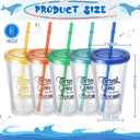Graduation Gifts Thank You Cups with Lids and Straws Double Sided 16 oz Plastic Insulated Wall Tumbler Employees Appreciation Gifts Bulk for Fathers Day Teacher Nurse Coworker Staff