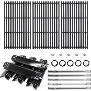 Replacement Parts for Nexgrill 720-0882A Evolution Infrared Plus 5-Burner Grill, Heat Plates Tents, Burners, Igniters and Cast Iron Grill Grates Replacement for Nexgrill 720-0882A