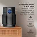 Shark BreatheClear Smart Air Purifier, HP162BK, Charcoal | For Living Room, Bedroom, Kitchen, Motion Sensing, HEPA-Exceeding in All Modes, No Filter Changes Up to 6 Years, Size: 750 sq. ft