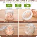17oz Airtight Glass Jars, 6 Pack Clamp Lid Canisters, Small Food Storage Containers for Spices, Nuts, Snacks, Canning Jar for Jams & Pickling, Pantry Organization