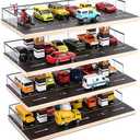 Saichotoy Hot Wheels & Matchbox Display Case, 1/64 Scale Diecast Toy Car Storage, Parking Garage Diorama - Freestanding Storage with 4 Levels 24 Spots Maximum 40 Cars