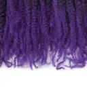 BYKSVIOC Afro Kinky Twist Crochet Hair Braids Marley Braid Hair 18inch Purple Cuban Twist Braiding Hair (1b/purple, 18inch)