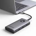 ORICO USB C Docking Station, 6-in-1 Laptop Docking Station with HDMI 4K@30Hz, 100W PD, USB-A&C 3.0, USB C Dock Compatible with MackBook/Dell XPS/HP/Surface