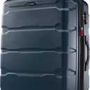 Samsonite Omni PC Hardside Expandable Luggage with Spinner Wheels, Teal, Checked-Large 28-Inch