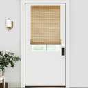 LazBlinds No Tools No Drill Bamboo Roller Shades, Cordless Bamboo Blinds, Light Filtering Roll Up Blinds for Windows, French Door, Porch or Patio, 26'' W x 40'' H, Squirrel