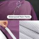 Waterproof Rain Suit for Women, Durable Rain Jacket and Pants 2 Piece Rain Gear Outdoor Reflective Raincoat (XL)