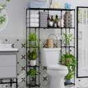 PPN Over The Toilet Storage Cabinet, Premium Bathroom Organizer and Storage Shelves for Small Spaces, Space-Saving Bathroom Shelving Units