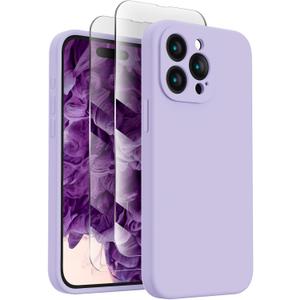 FireNova Designed for iPhone 15 Pro Case, Silicone Upgraded [Camera Protection] Phone Case, Soft Anti-Scratch Microfiber Lining Inside, 6.1 inch, Clove Purple