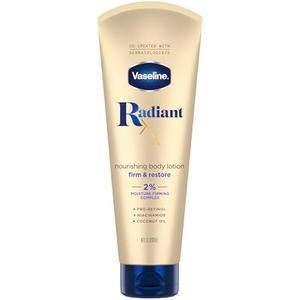 Vaseline Radiant X Firm & Restore with Pro-Retinol, Niacinamide & Coconut Oil, Nourishing Body Lotion 8 oz