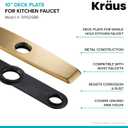 KRAUS Deck Plate for Kitchen Faucet in Brushed Brass, DP02BB
