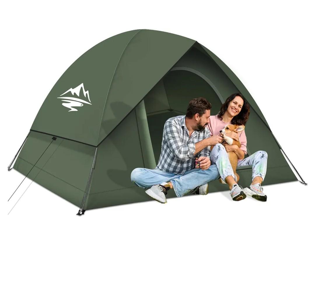 BLUE Tent for Camping 3-4 Person with Rainfly, Camping Tents Waterproof Windproof, Not Crowded for 2 Person Camping Tent, Outdoor Dome Tent Easy Setup, Backpacking Tent for Adventure Backyard