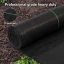 Jevrench 3.2 oz Heavy Duty Weed Barrier Landscape Fabric, 6 x 250 ft