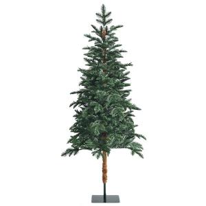 6 ft. Pre-Lit Artificial Christmas Tree, Slim Pencil PE Tree Holiday Decoration