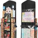 Wrapping Paper Storage, Gift Wrap Organizer Holder Double-Sided Hanging Gift Bag Storage Organizer (Black)