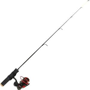 Katana Ice Fishing Combo – 30T Graphite Rod & Smooth 6+1 Bearing Reel with SF Drag for Control & Winter Performance