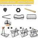 2 Tier Fruit Basket for Kitchen, Detachable Fruit Bowl for Kitchen Counter, Metal Fruit and Vegetable Storage Stand, Fruits Holder Vegetable Basket with Wood Handle, Bread and Snack Organizer