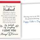 Fathers Day Card Gifts for Husband, Happy Father's Day Gift from Wife, Funny Father's Day Card To My Husband, I Love You Gift for Men Him
