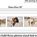 Americanflat 4x6 Collage Picture Frame with Shatter-Resistant Glass - Fits Three 4x6 Photos or Use as One 6x20 Frame - Signature Collection - Collage Frames for Tabletop and Wall Display - White