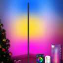 LED Floor Lamp, Living Room, Dimmable Floor Lamp, 55 Inch RGB Floor Lamp with Remote Control and Bluetooth App, Colour Changing LED Floor Lamp with Music Sync, Modern Floor Lamp Dimmable for Bedroom [Energy Class G]