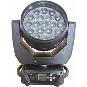 JUNMAN 19x15W RGBW 4 in 1 Led Beam Zoom Moving Head Light DJ Disco Stage Lights DMX512 16/24 Channels