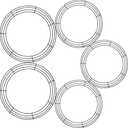 5 Pieces Christmas Metal Wreath Frame Ring Round DIY Macrame Floral Crafts Wire Wreath Form Christmas Decoration Door Craft (Deep Green, 12 Inch, 8 Inch)