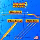 FlexiSnake Drain Weasel Sink Snake Hair Clog Remover Tool Kit, Sink, Pipe, Bathroom, Bathtub Drain Cleaner, 18-inch Long, Flexible, Made in The USA, 3 Pack Wand Refills and Removable Handle