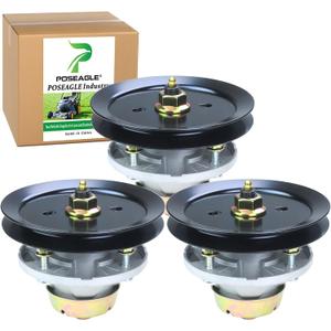 3 Pack AM124498 Spindle with M140059 Spindle Pulley Replace John Deere AM144377 John Deere Spindle Kit AM131680 AM135349 for John Deere 1023E 1025R 1026R GX325 GX335 GX345 GX355 X750 Tractors