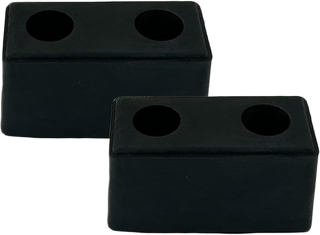 2 Pack Buffers USA Molded Rubber Bumper Block Dock Buffer 6x3x3 for Chassis/Trailers/Truck/Flatbed/Reefer with Steel Washer (4502-1276)