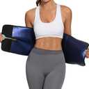 Jueachy Waist Trimmer for Women Workout: Sweat Waist Trainer for Womens - Easy Clean for Men Gym (M: 39.4"Length, Black)