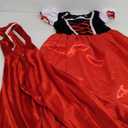 Girls Costume for Girls Deluxe Costume Halloween Dress with Cloak,Apron, Bag (8/140, Red)