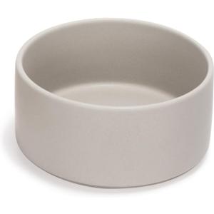 SPUNKYJUNKY 60OZ Ceramic Dog and Cat Bowl, Modern Cute Weighted Food Water Bowl for Replacement Grey (1 Pack) (7.6 CUPS)