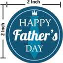 3 x Happy Father's Day Stickers 2 Inch Father's Day Envelope Seals Labels Adhesive Father's Day Wrap Circle Labels for Party Favors Greeting Card 500 Pcs/Roll