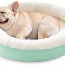 Love's cabin Round Donut Cat and Dog Cushion Bed, 30in Pet Bed for Medium or Large Dogs, Anti-Slip & Water-Resistant Bottom, Soft Durable Fabric Pet beds, Washable Calming Cat & Dog Bed Teal