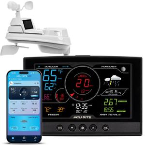 AcuRite Iris (5-in-1) Home Weather Station with Direct-to-Wi-Fi Wireless Display and Alerts for Remote Monitoring Indoor/Outdoor Temperature and Humidity with Wind Speed/Direction (01544M)