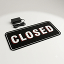 FITNATE 3D LED Closed Sign, 21.2"x9.8" Double-Sided Infinity Mirror For Store