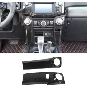 JeCar Air Conditioner Switch Panel Cover ABS Interior Decoration Trim Compatible with Toyota 4Runner 2010-2019, Carbon Fiber Texture