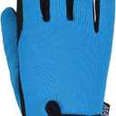 3 x Kids Horse Riding Gloves Children Equestrian Kids Gloves Child Horseback Bike Gardening Boys & Girls Mittens Pony Youth Outdoor Mitts (Age 12-14 years, Blue)