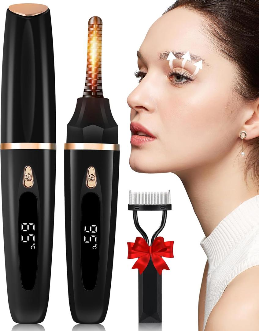 Heated Eyelash Curlers - Eye Lash Curler Heat with Eyelash Comb