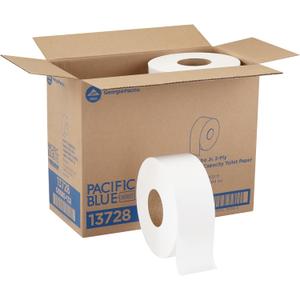 Georgia-Pacific Pacific Blue Select 2-Ply Jumbo Jr. 9'' Toilet Paper by GP PRO (Georgia-Pacific),13728,1,000 Linear Feet Per Roll,8 Rolls Per Case Georgia-Pacific Pacific Blue Select 2-Ply Jumbo Jr. 9'' Toilet Paper by GP PRO (Georgia-Pacific),13728,1,000 Linear Feet Per Roll,8 Rolls Per Case